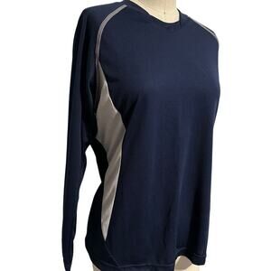 NWT North End Long Sleeve UV 40+ Navy/Gray Shirt Small